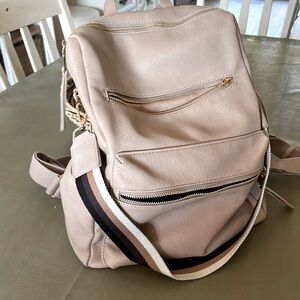 Vegan leather backpack